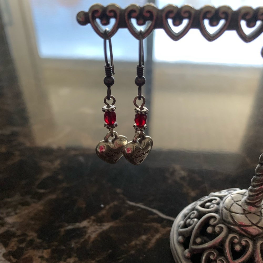 Brighton heart wire earrings.
